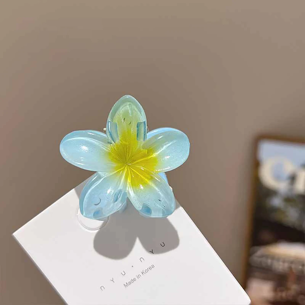 Hawaiian Gradient Hair Clips Flower Hair Claws Women Small Size Fashion Headwear Hairpin Crab Barrette Hair Accessories