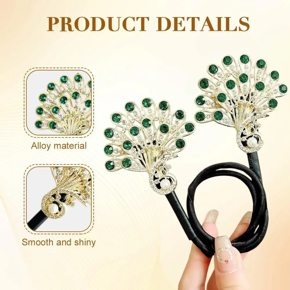 Elegant Peacock Shape Hair Bun Maker Twist Headwear Roll Hair Tool Hair Twister Easy Fast Snap Hairstyle Twist Women