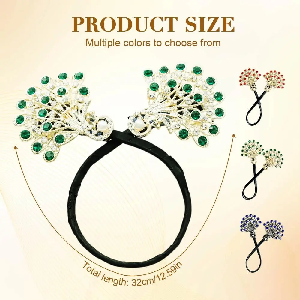 Elegant Peacock Shape Hair Bun Maker Twist Headwear Roll Hair Tool Hair Twister Easy Fast Snap Hairstyle Twist Women