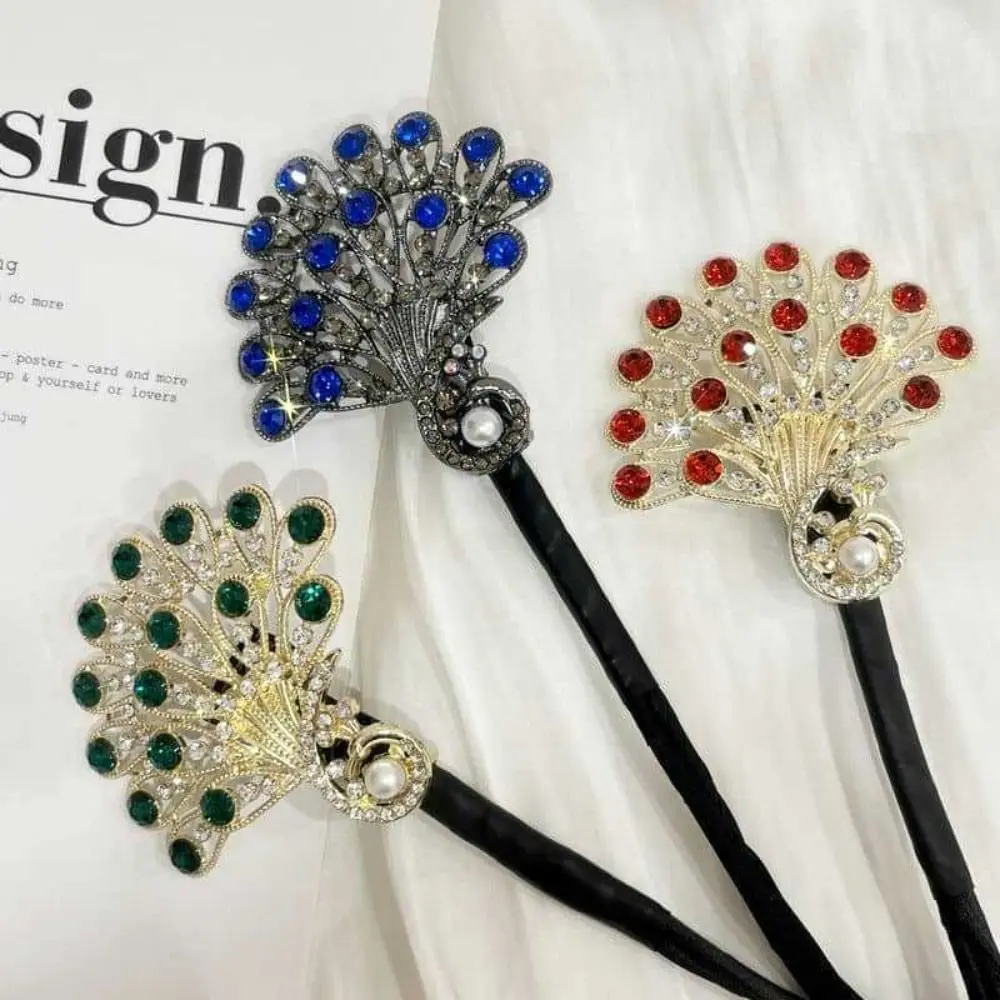 Elegant Peacock Shape Hair Bun Maker Twist Headwear Roll Hair Tool Hair Twister Easy Fast Snap Hairstyle Twist Women