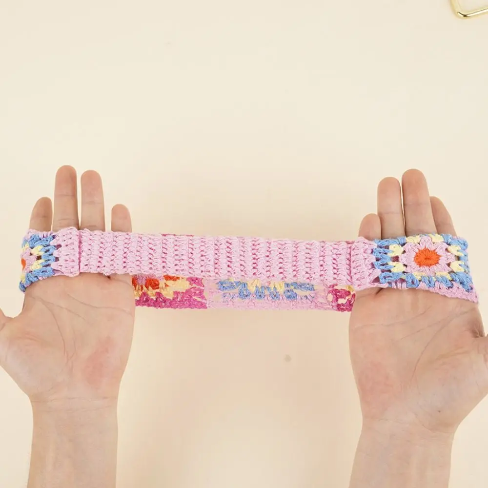 Flower Knitted Headband Colorful Pastoral Ethnic Style Hair Band Beach Headwear Girl Hair Accessories Women Hair Scarf Girls