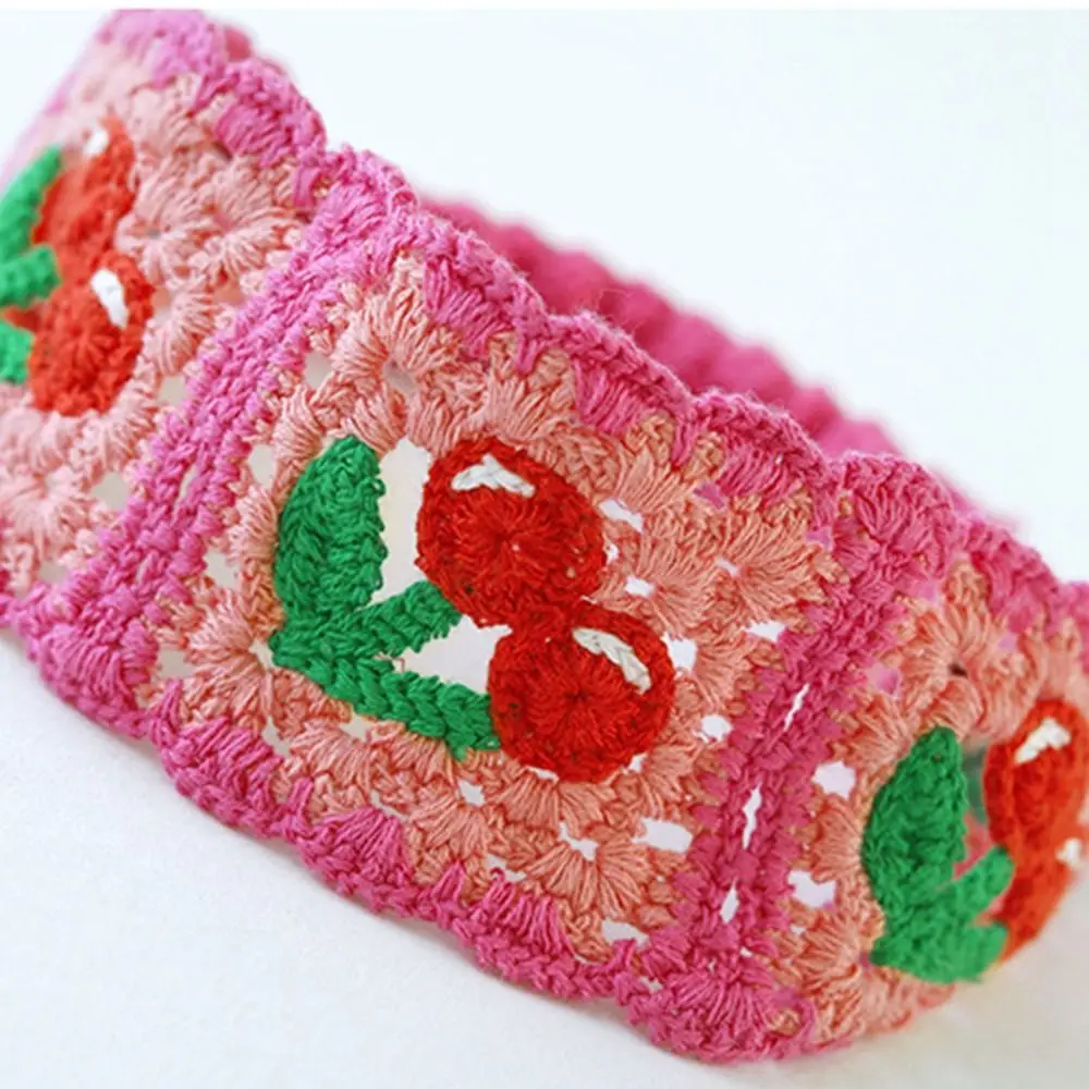 Flower Knitted Headband Colorful Pastoral Ethnic Style Hair Band Beach Headwear Girl Hair Accessories Women Hair Scarf Girls