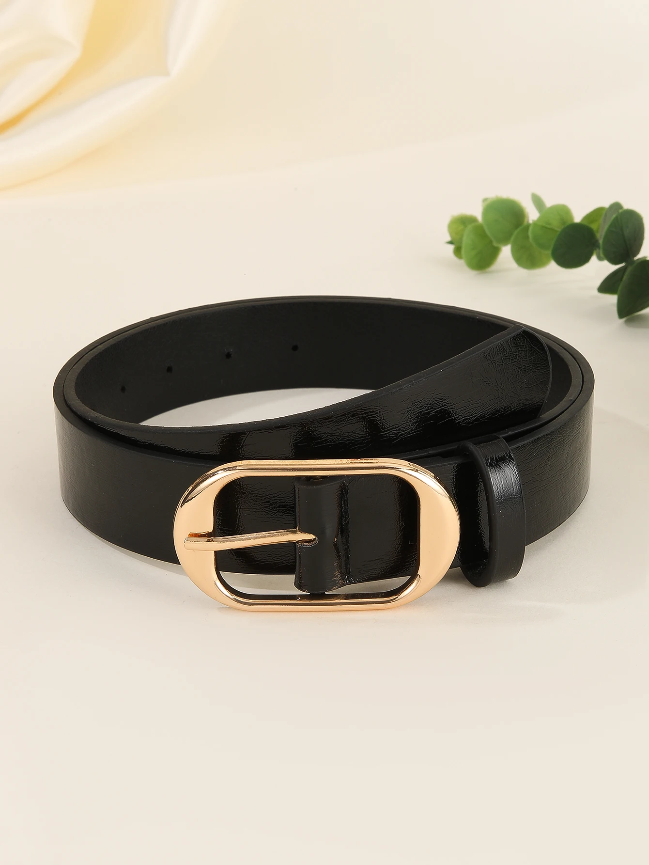 Light luxury gold metal buckle multi-color crocodile pattern belt for women, a versatile decorative belt for jeans, suitable f
