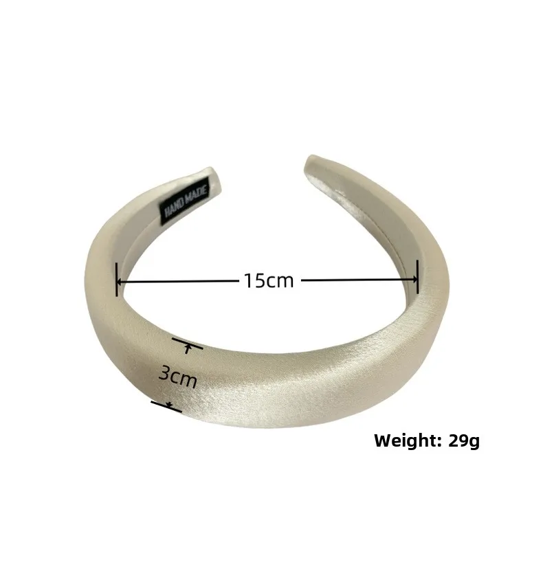 Korean pearlescent acetic acid satin headband high sensibility hairhoop high skull top wide edge versatile face wash headband