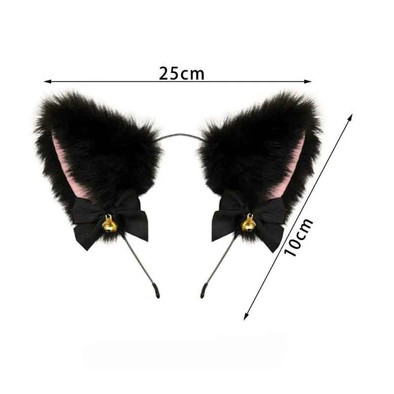Plush Cat Ears Headband for Women Cartoon Plush Hair Band Anime Cosplay Cute Face Wash Hairband Headware Girls Hair Accessories