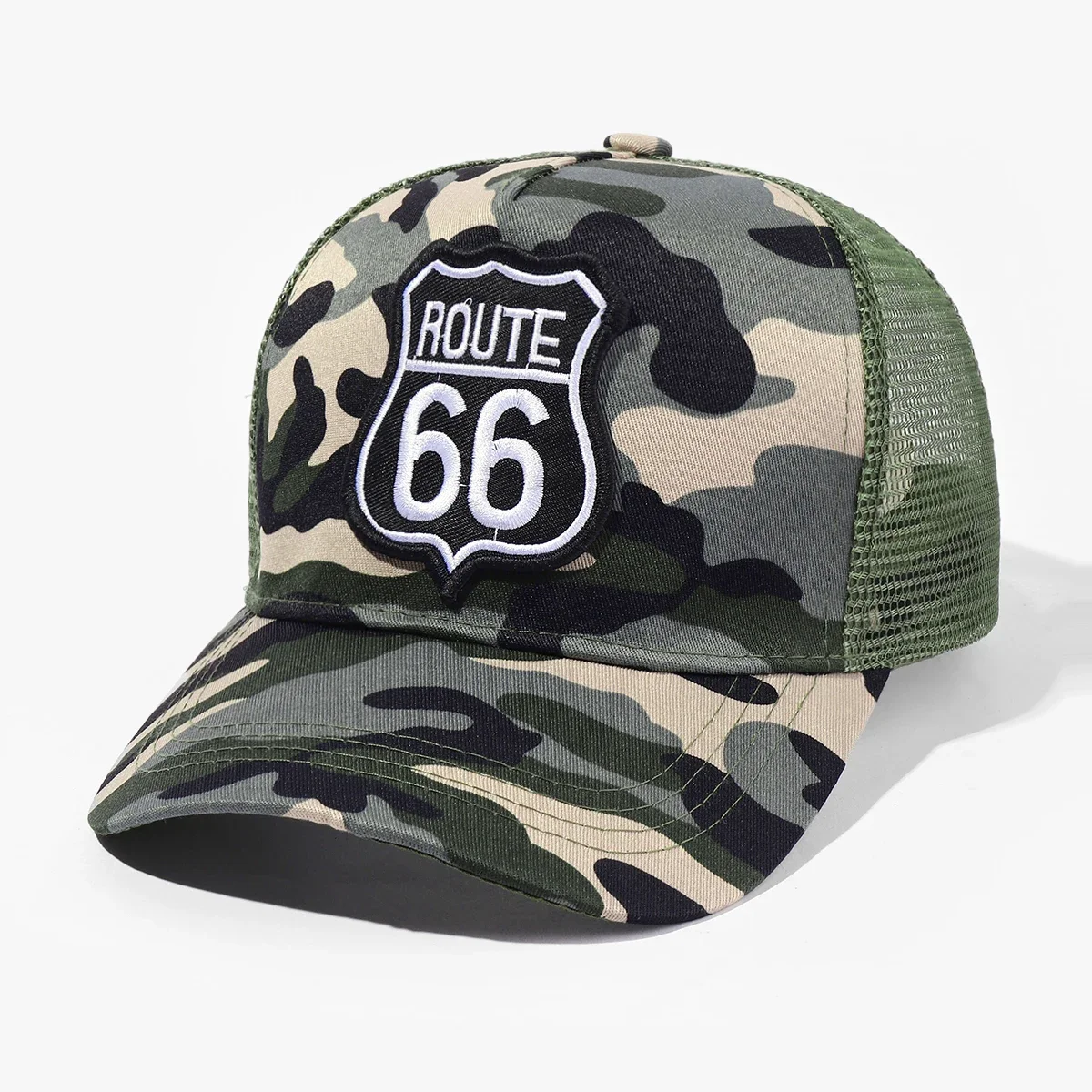 ROUTE 66 Baseball Cap Spring Autumn Mesh Snapbac Hat For Women Men Trucker Hat
