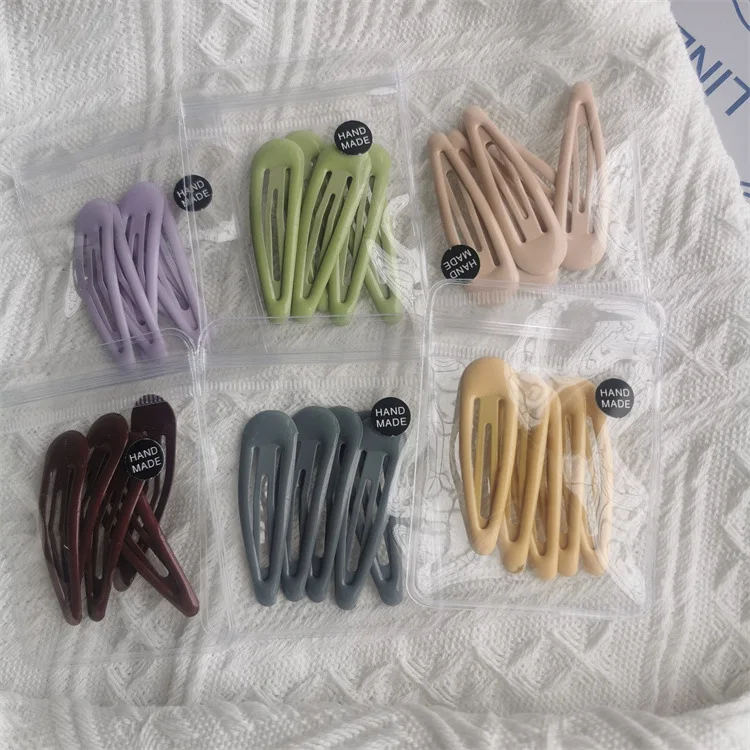 3/5pcs Women Girls Cute Candy Colorful Hairpins Sweet Hair Clips Barrettes Solid Side Hair Bangs Bb Clip Hair Accessories New