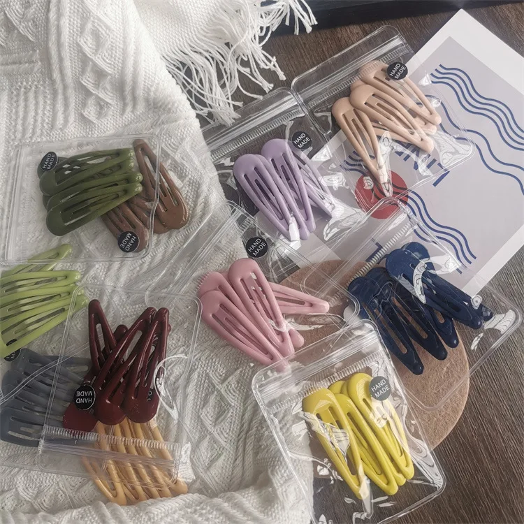 3/5pcs Women Girls Cute Candy Colorful Hairpins Sweet Hair Clips Barrettes Solid Side Hair Bangs Bb Clip Hair Accessories New