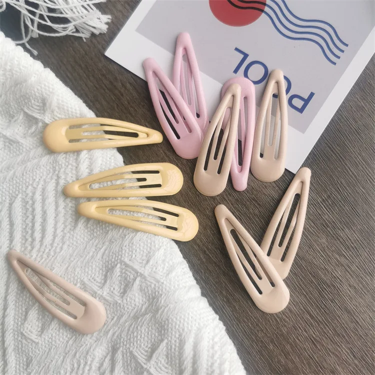 3/5pcs Women Girls Cute Candy Colorful Hairpins Sweet Hair Clips Barrettes Solid Side Hair Bangs Bb Clip Hair Accessories New