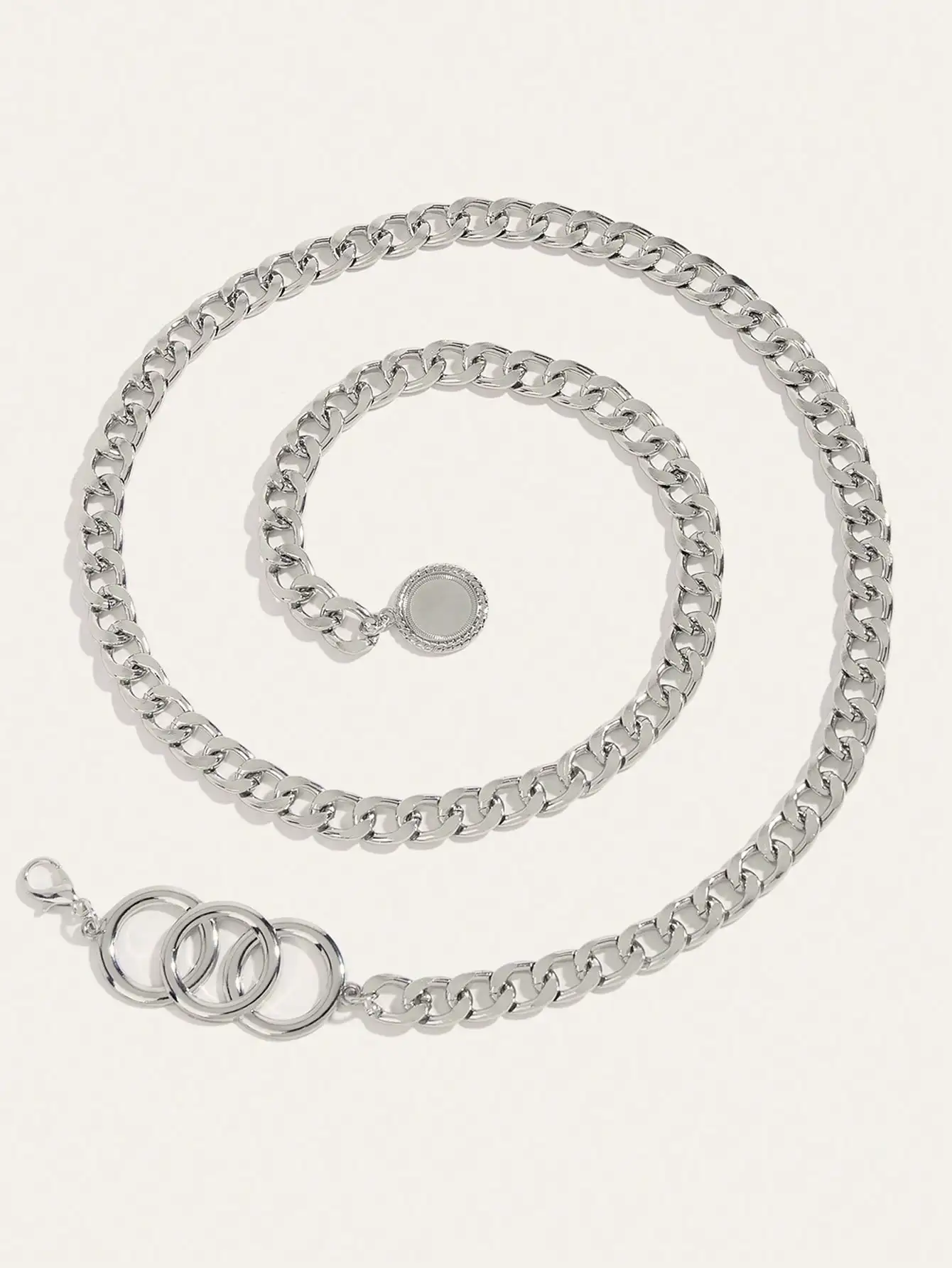 Hershine 1-Piece Women's Fashionable Hollow-Out Circle Waist Chain, Elegant and Sexy Accessory for Party Dresses, Spring, Summer