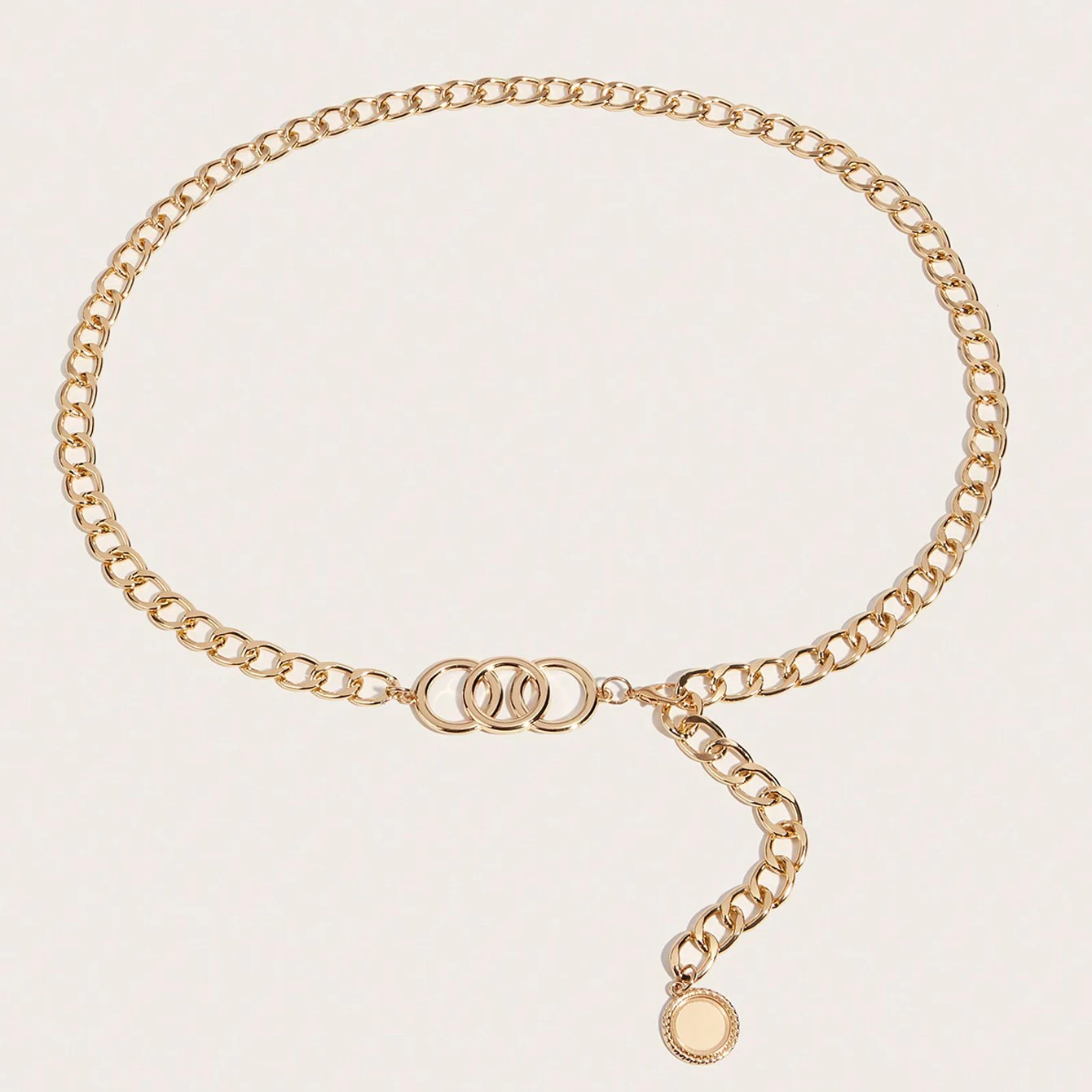 Hershine 1-Piece Women's Fashionable Hollow-Out Circle Waist Chain, Elegant and Sexy Accessory for Party Dresses, Spring, Summer