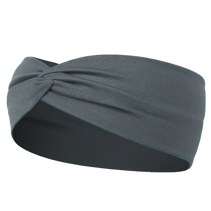 Wide Elastic Headband Hairband Pilates Yoga Fitness Running Cycling Sweatband Turban Makeup Hair Hoop Makeup Headwrap For Women