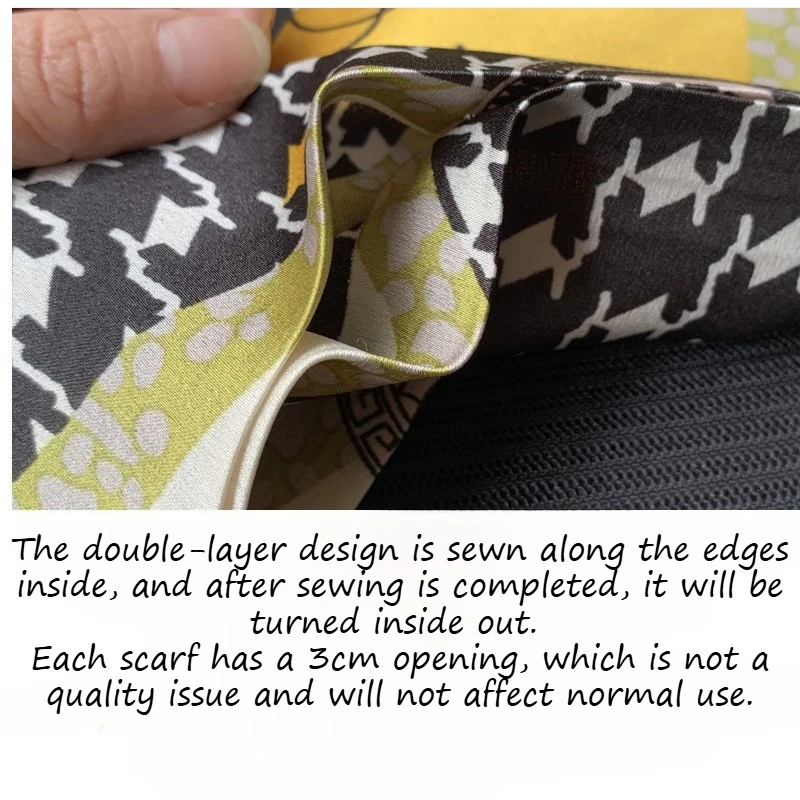 Spring/Summer Fashion Headbands For Women Flower Print Lightweight Scarf Streamer Soft Satin Neckerchief Elegant Hair Scarf