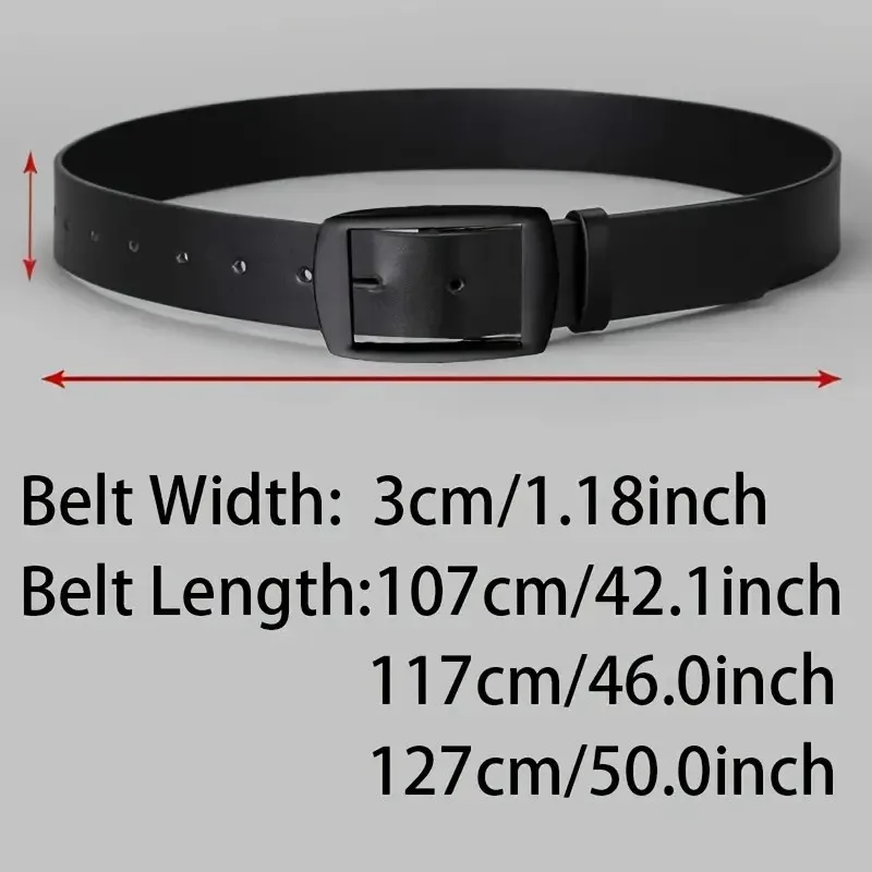2pc Luxury Belt for Men PU Leather Belt Metal Pin Buckle High Quality Famous Brand Designer Waist Strap Belt for Jeans Plus Size