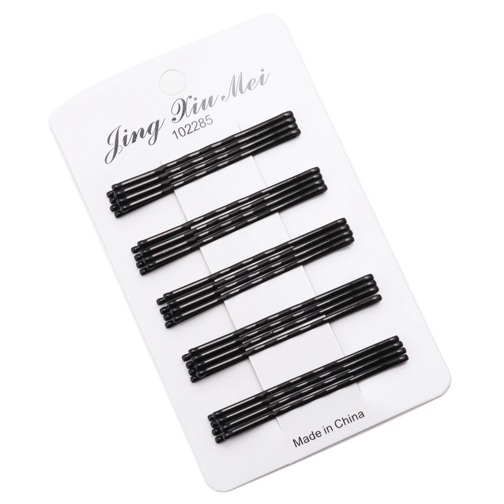 20pcs/lot Colorful Hairpins Metal U-Shaped Hair Clips 6cm Wave Bobby Pins Hairgrip For DIY Women Hair Styling Accessories
