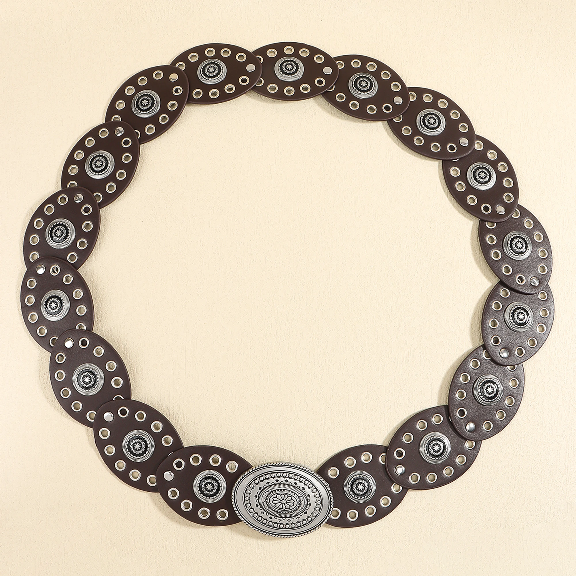 The new Bohemian casual small disc fashion high sense belt for women embellished with skirt pants belt