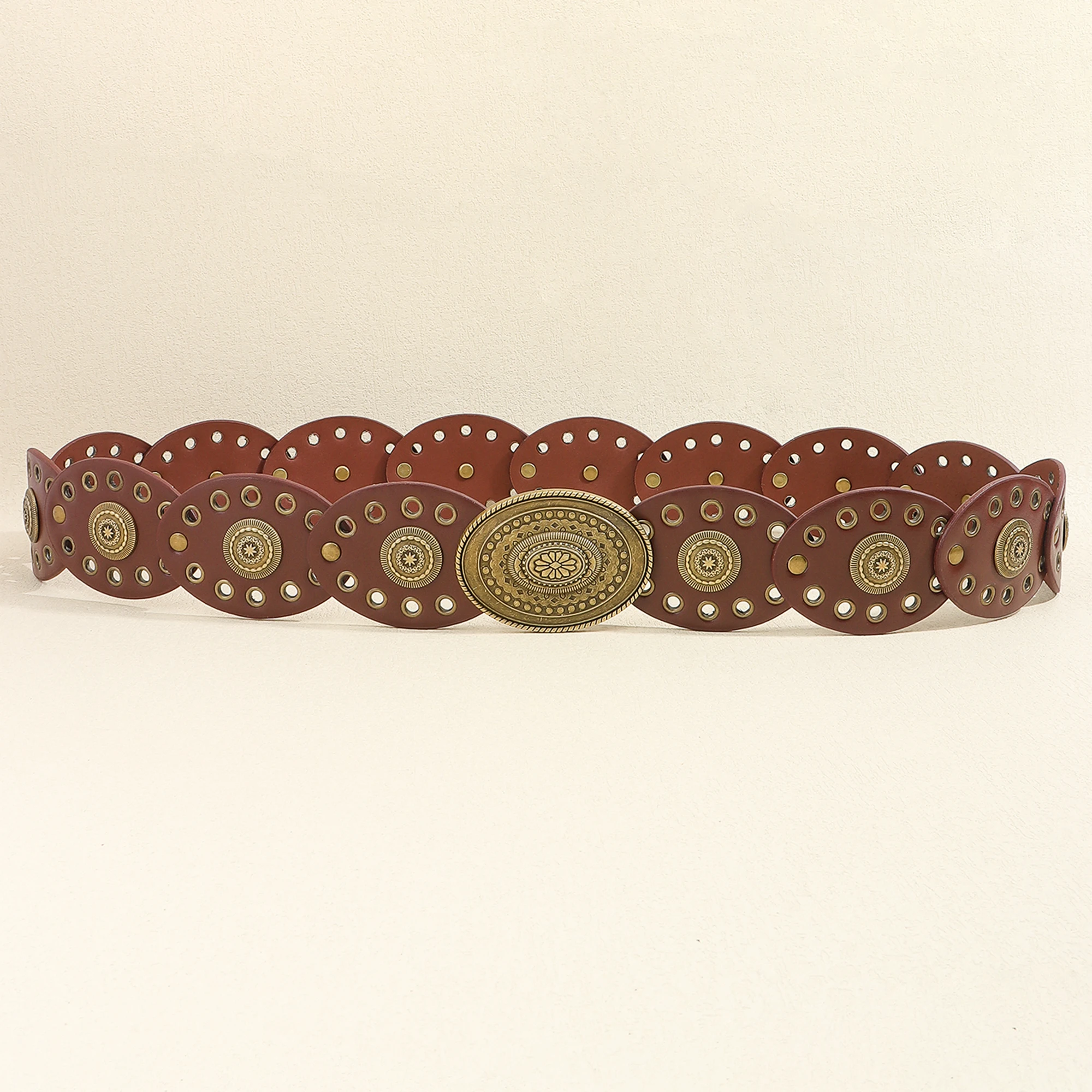The new Bohemian casual small disc fashion high sense belt for women embellished with skirt pants belt