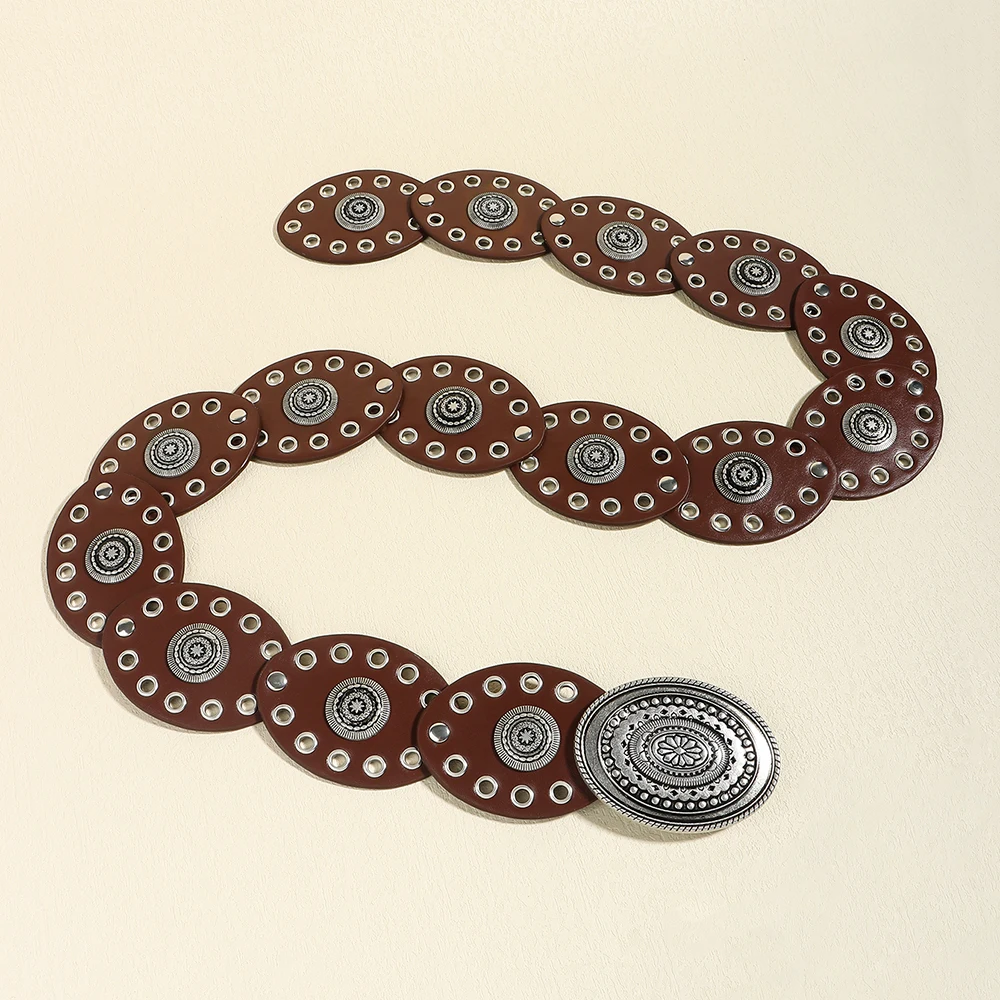 The new Bohemian casual small disc fashion high sense belt for women embellished with skirt pants belt