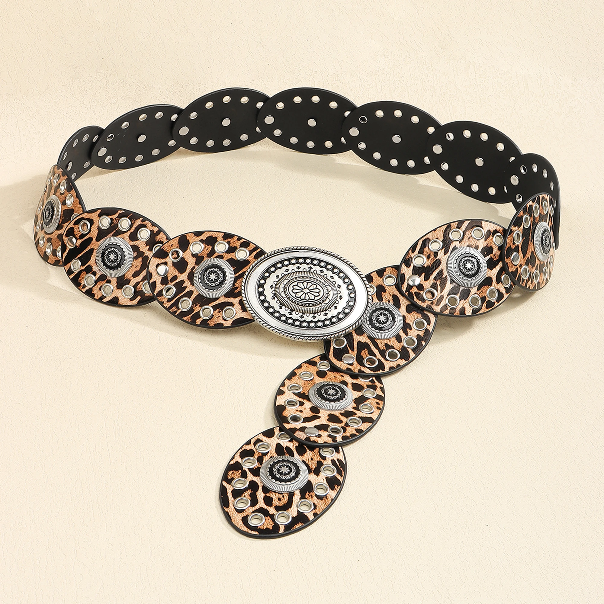 The new Bohemian casual small disc fashion high sense belt for women embellished with skirt pants belt