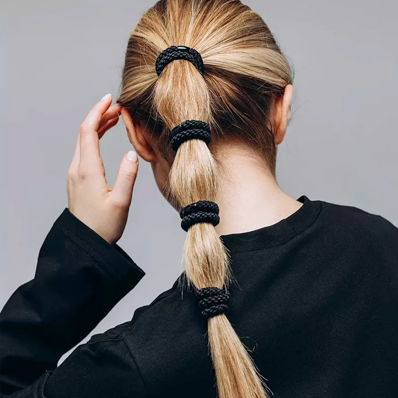 5pc Europe and America Good High Elasticity Hair Ties Rope Scrunchies for Women Men Girls Ponytail Holder Hair Accessories