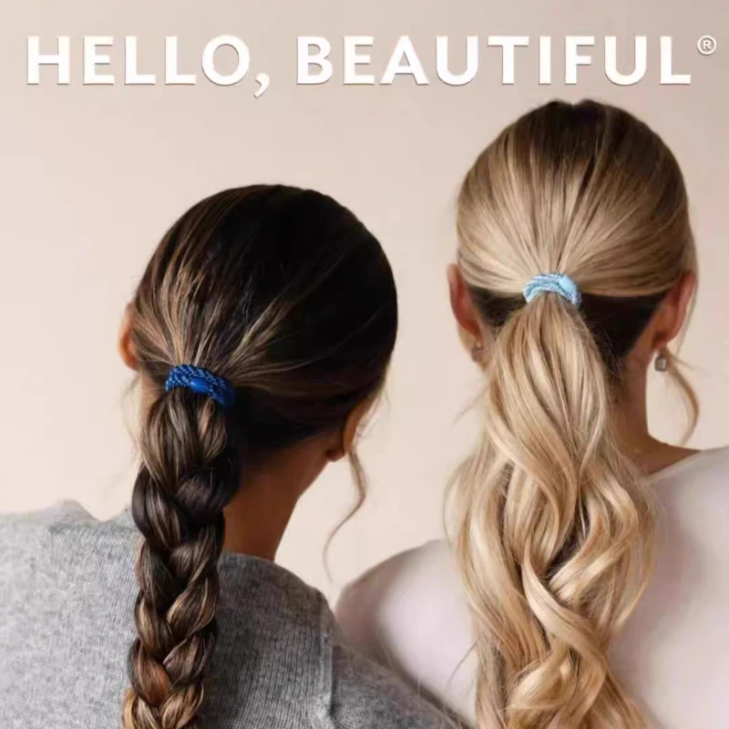 5pc Europe and America Good High Elasticity Hair Ties Rope Scrunchies for Women Men Girls Ponytail Holder Hair Accessories