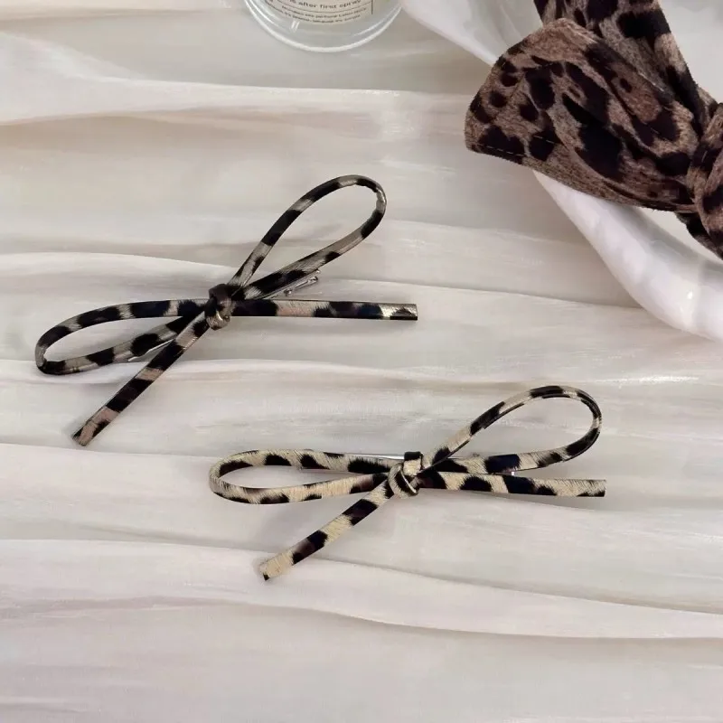 Fashion Pu Leather Bow Bangs Hair Clip For Women