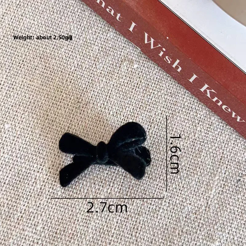 Elegant Velvet Bow Small Hair Clip Vintage for Women, Vintage Side Swept Hair Clip, Daily Casual Evening Wedding Date Unique