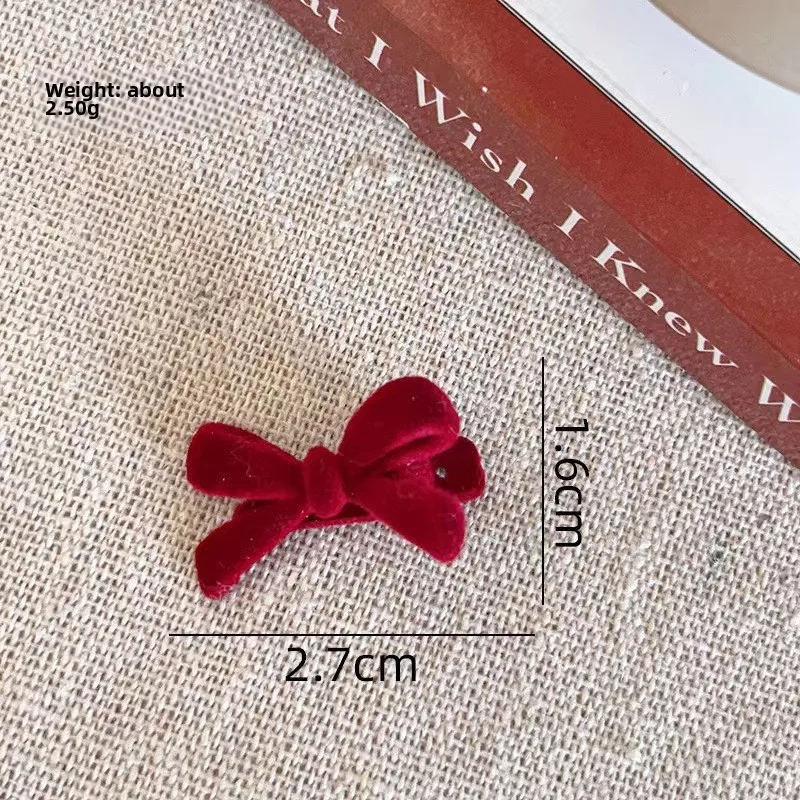 Elegant Velvet Bow Small Hair Clip Vintage for Women, Vintage Side Swept Hair Clip, Daily Casual Evening Wedding Date Unique