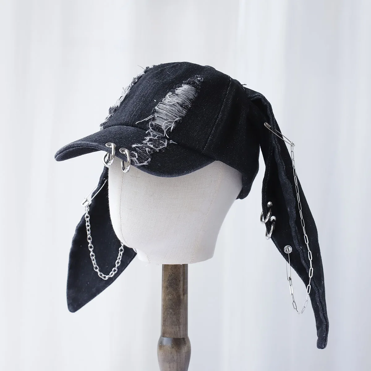 2024 new Hot Girl New Long Rabbit Ears Cowboy Baseball Hat Wash Graffiti Hip Hop Cap Women Men Party Team Baseball Cap