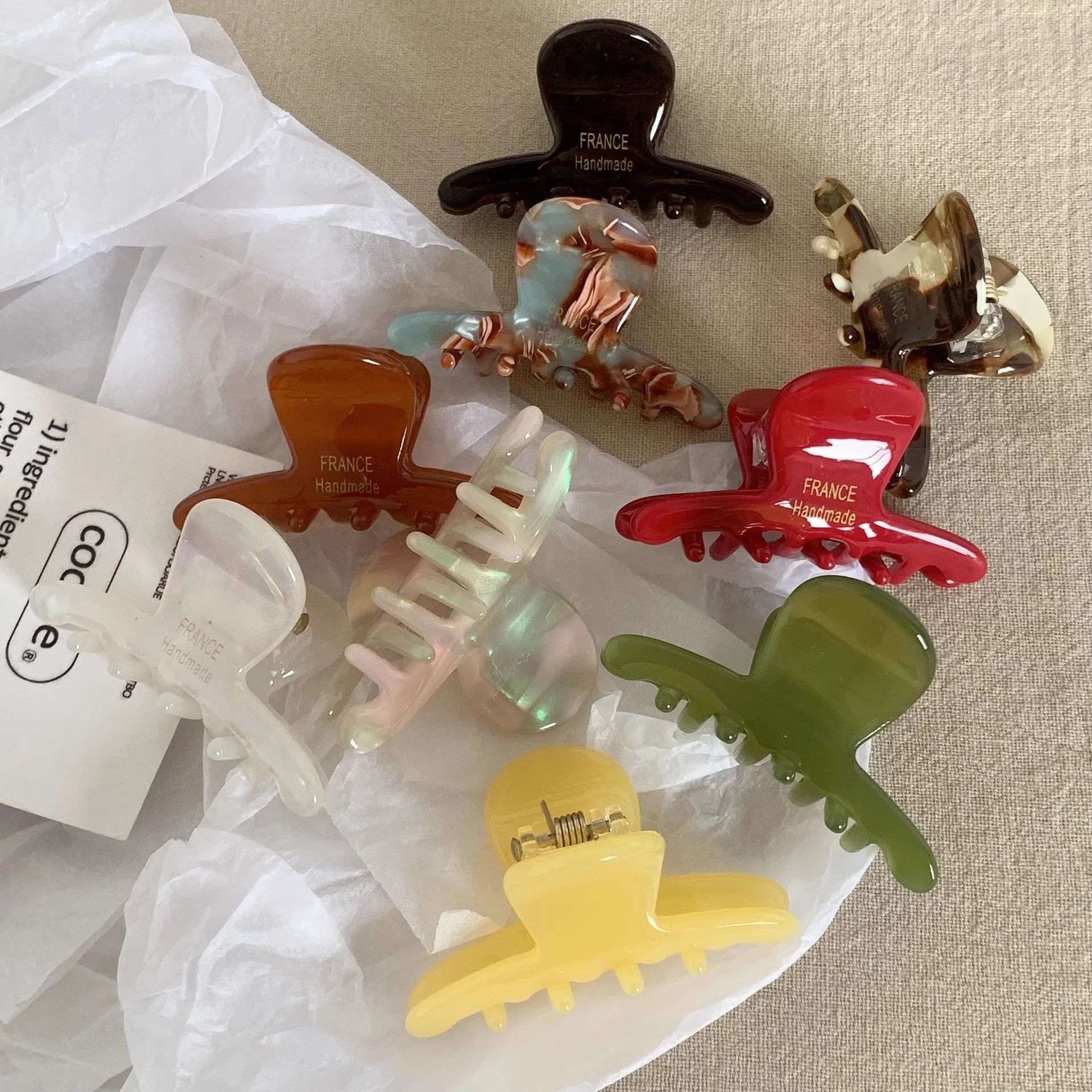 1PC Acetic Acetate Small Grab Clip Half Tie Hair Shark Clip Children's Back of the Head Plate Hair Clip Hair Volume Less Hair Ca