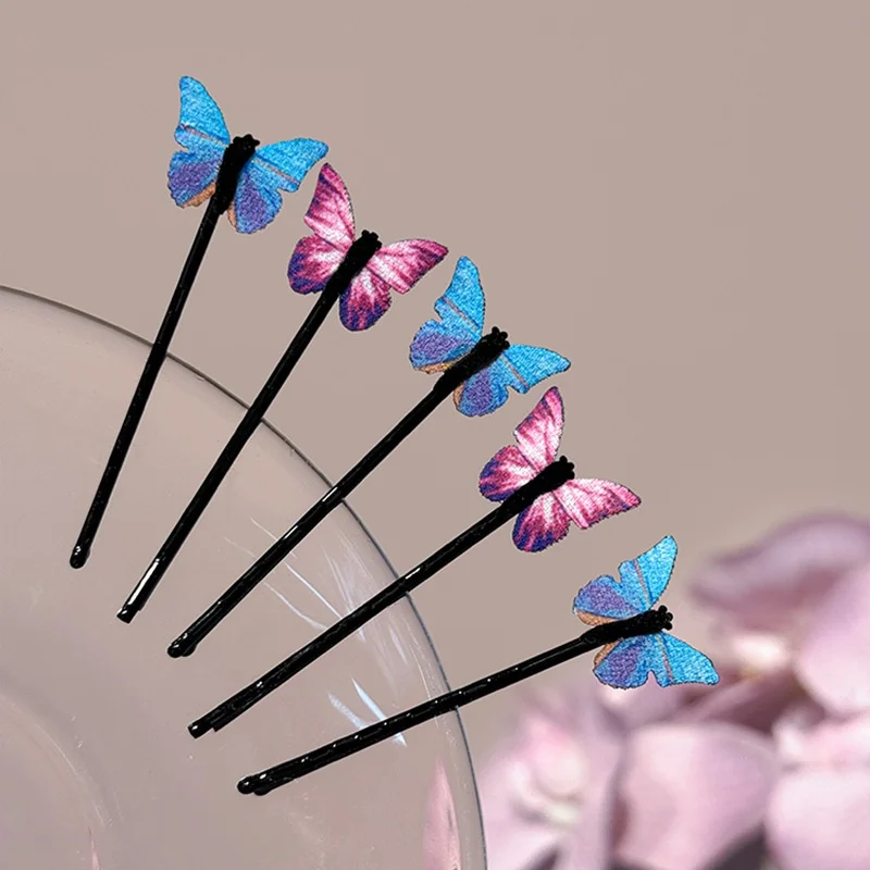 4-12PCS Butterfly Hair Clips Blue Butterfly Hair Clips Bridal Wedding Decoration Hair Clips Bridal Hair Accessories for Women an