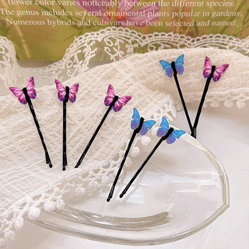 4-12PCS Butterfly Hair Clips Blue Butterfly Hair Clips Bridal Wedding Decoration Hair Clips Bridal Hair Accessories for Women an