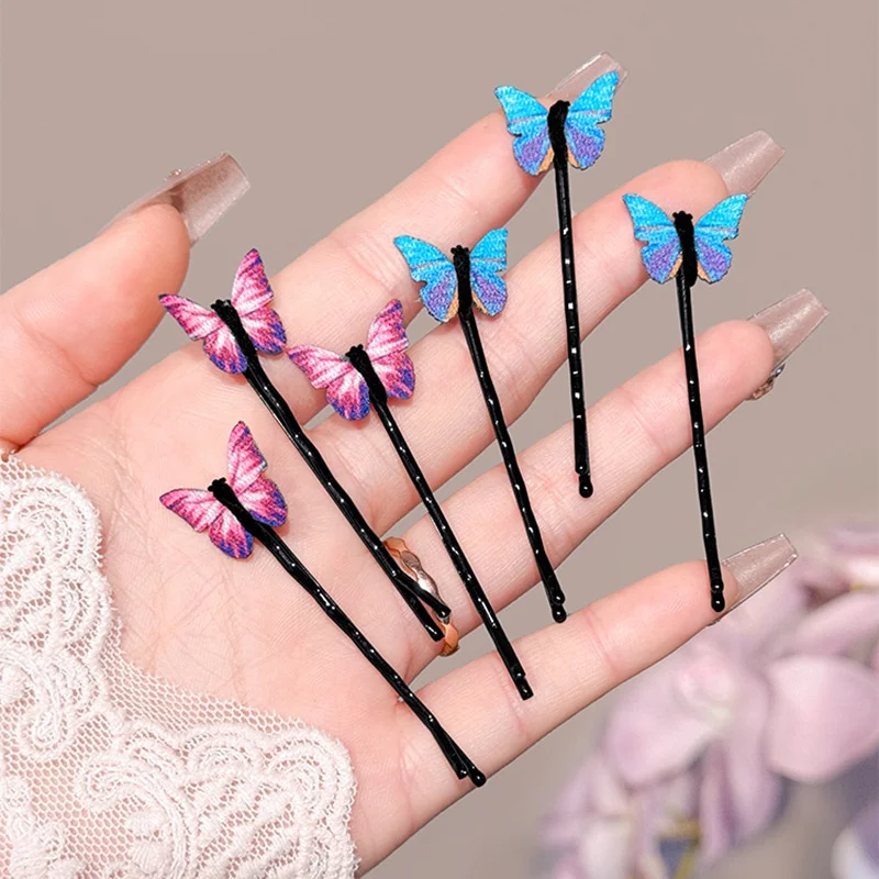 4-12PCS Butterfly Hair Clips Blue Butterfly Hair Clips Bridal Wedding Decoration Hair Clips Bridal Hair Accessories for Women an