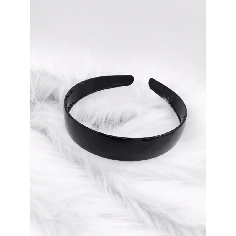 2025 Simple Women Headbands Fashion Head Band for Girls Solid Black Color Casual Hair Accessories Plastic Headbans Wholesale