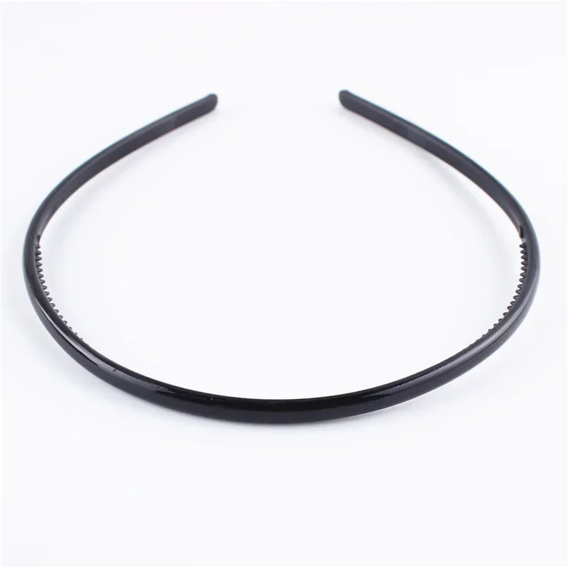 2025 Simple Women Headbands Fashion Head Band for Girls Solid Black Color Casual Hair Accessories Plastic Headbans Wholesale