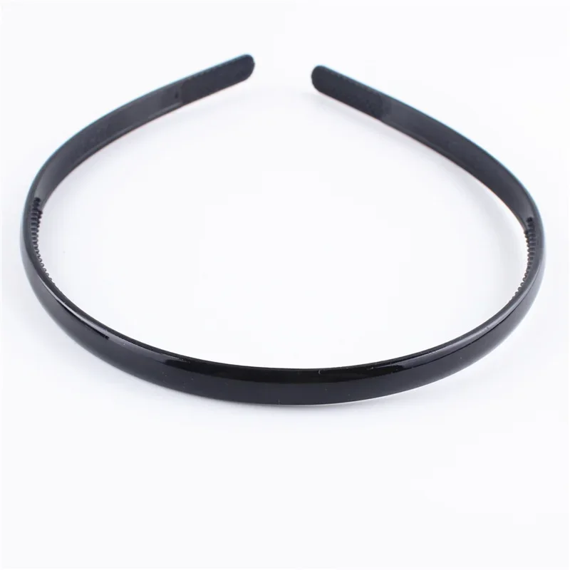 2025 Simple Women Headbands Fashion Head Band for Girls Solid Black Color Casual Hair Accessories Plastic Headbans Wholesale