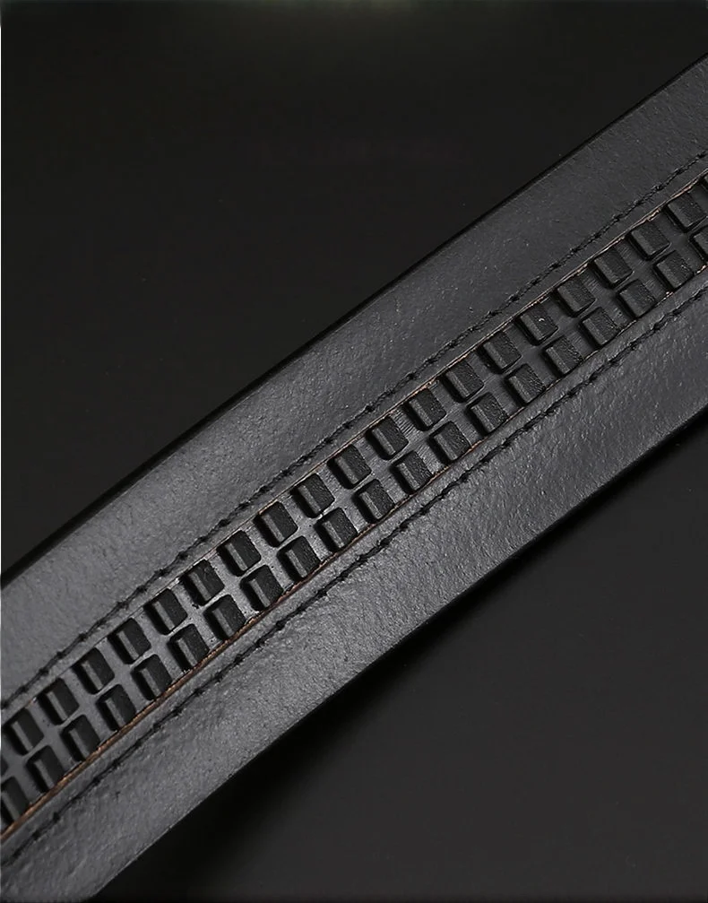 100% True Head Layer Cowhide Belt Without Buckle Automatic Buckle Retro Belt Body Width 3.50 CM
