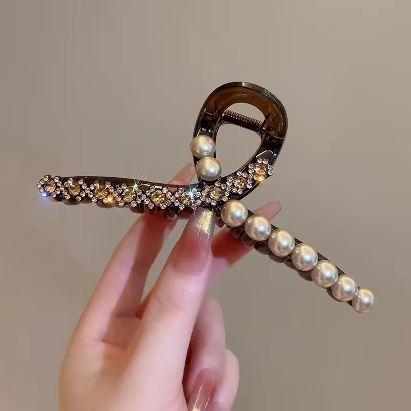 Luxury Hair Accessories With Diamond And Pearl For Women