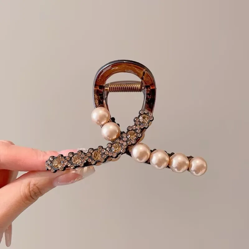 Luxury Hair Accessories With Diamond And Pearl For Women