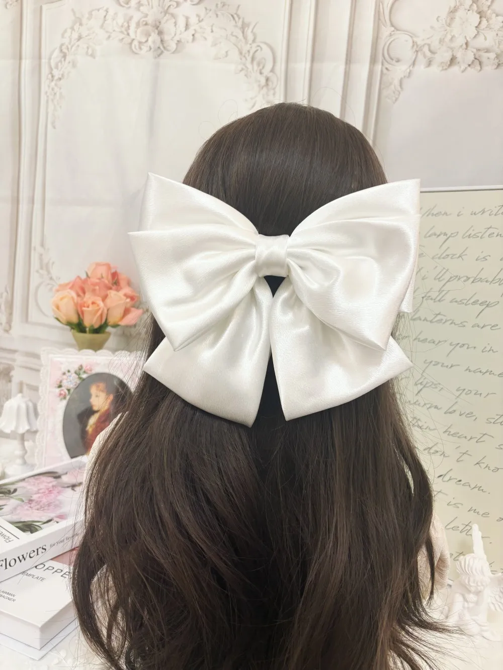 2026 Fashionable Stereo Hair Bow Hair Clip for Female Girls Three Layers of Satin Oversized Barrette Bow Hair Accessories