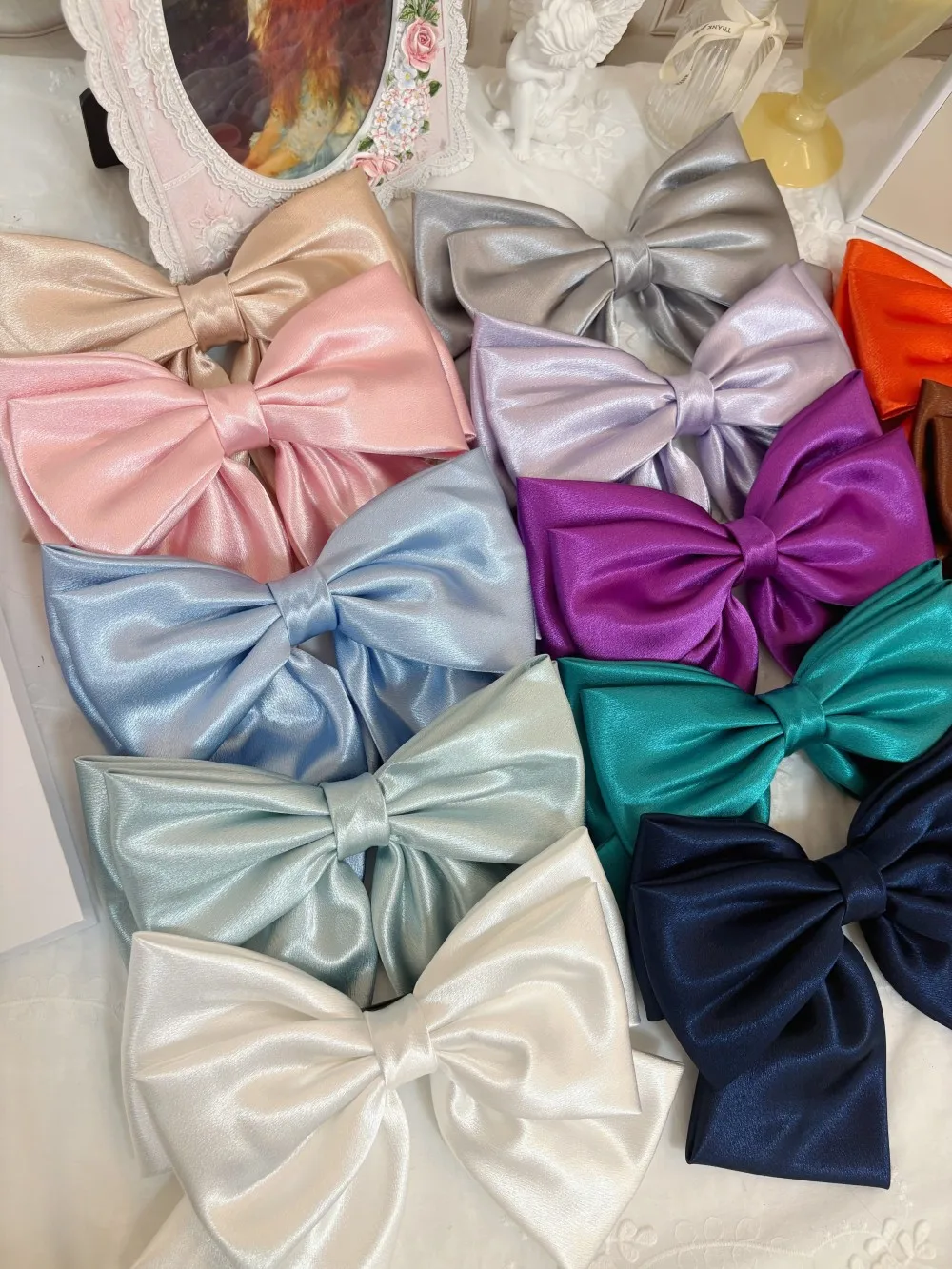 2026 Fashionable Stereo Hair Bow Hair Clip for Female Girls Three Layers of Satin Oversized Barrette Bow Hair Accessories