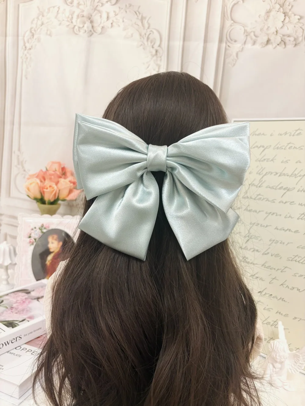 2026 Fashionable Stereo Hair Bow Hair Clip for Female Girls Three Layers of Satin Oversized Barrette Bow Hair Accessories