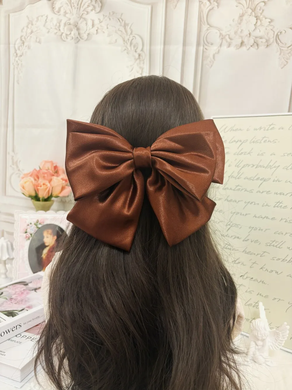 2026 Fashionable Stereo Hair Bow Hair Clip for Female Girls Three Layers of Satin Oversized Barrette Bow Hair Accessories