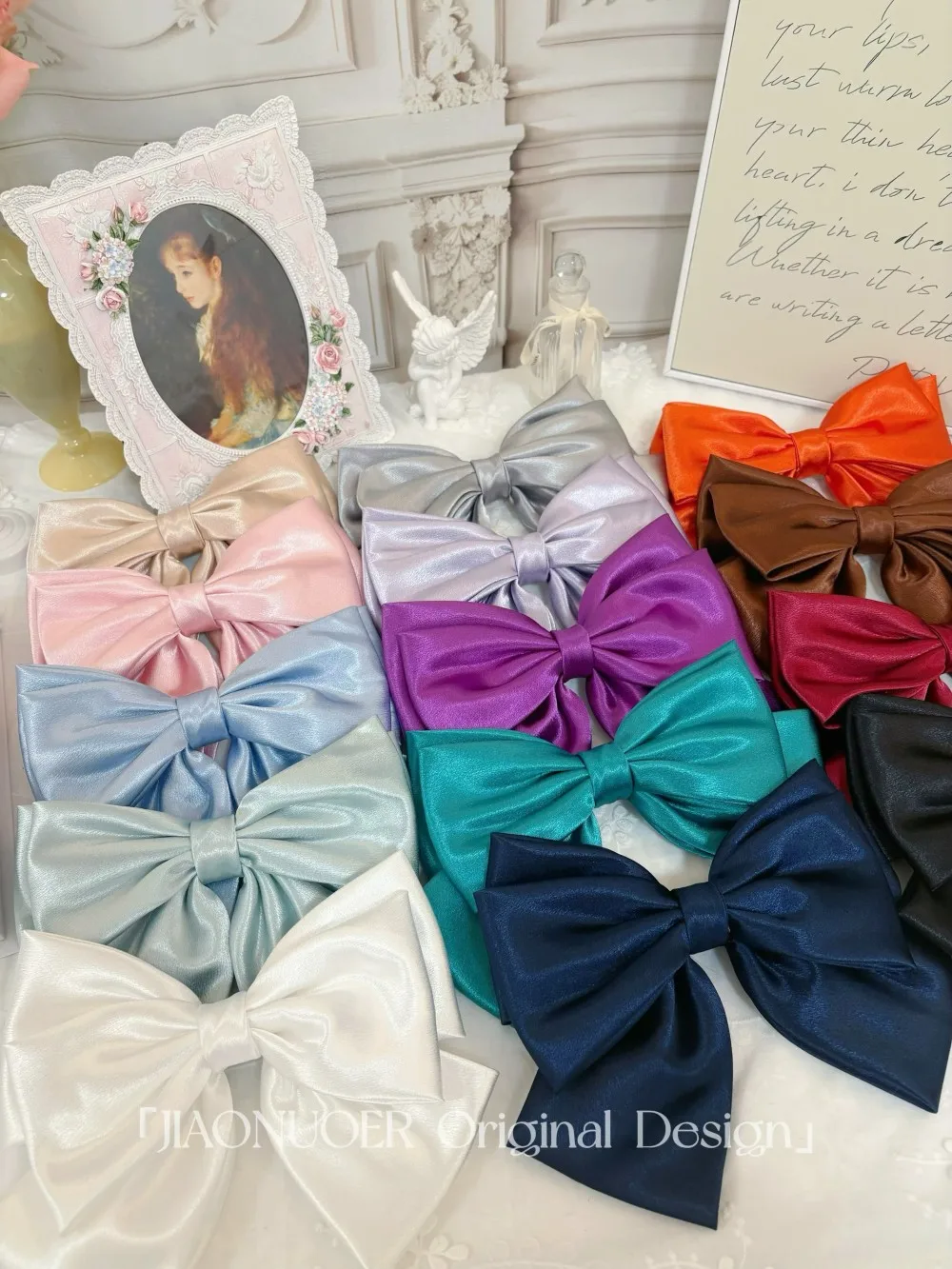 2026 Fashionable Stereo Hair Bow Hair Clip for Female Girls Three Layers of Satin Oversized Barrette Bow Hair Accessories