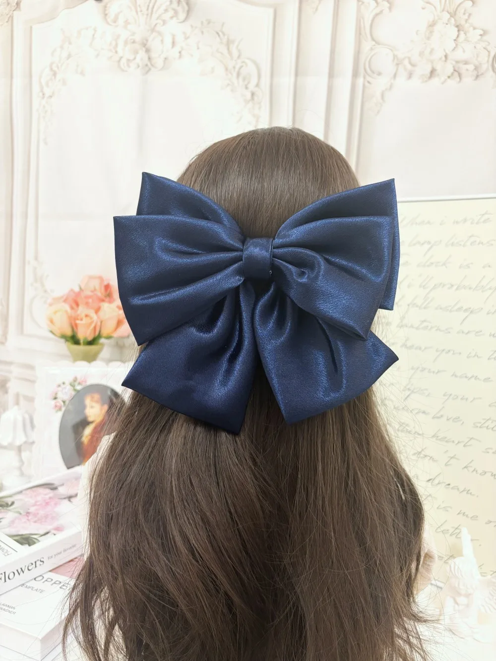 2026 Fashionable Stereo Hair Bow Hair Clip for Female Girls Three Layers of Satin Oversized Barrette Bow Hair Accessories