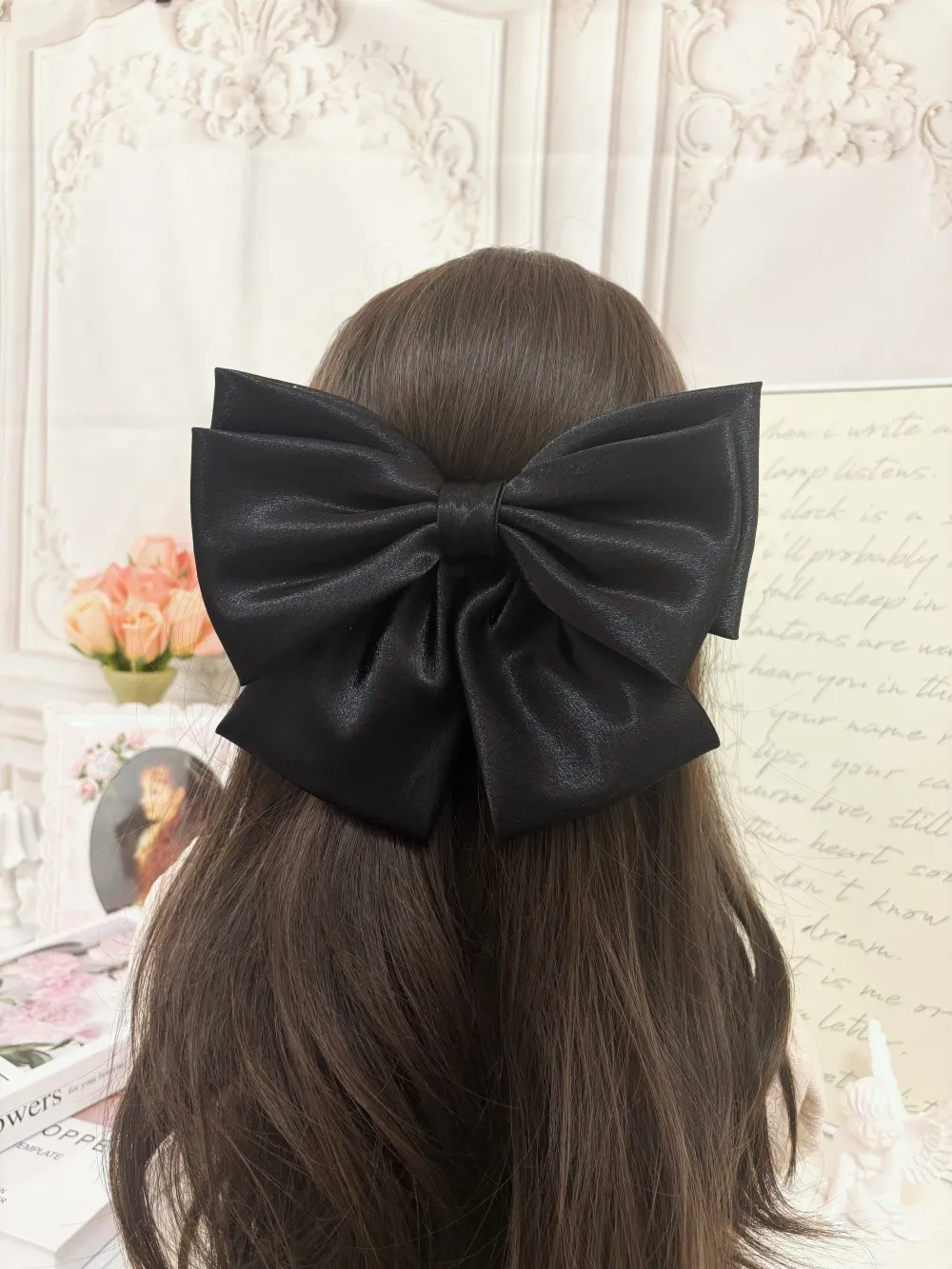 2026 Fashionable Stereo Hair Bow Hair Clip for Female Girls Three Layers of Satin Oversized Barrette Bow Hair Accessories