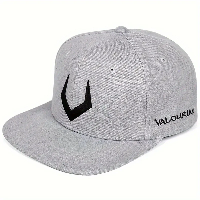 High quality Unisex Simple grey V 3D pierced Embroidery Bill Hip-Hop Hats Outdoor Adjustable Casual Baseball Caps Sunscreen Hat