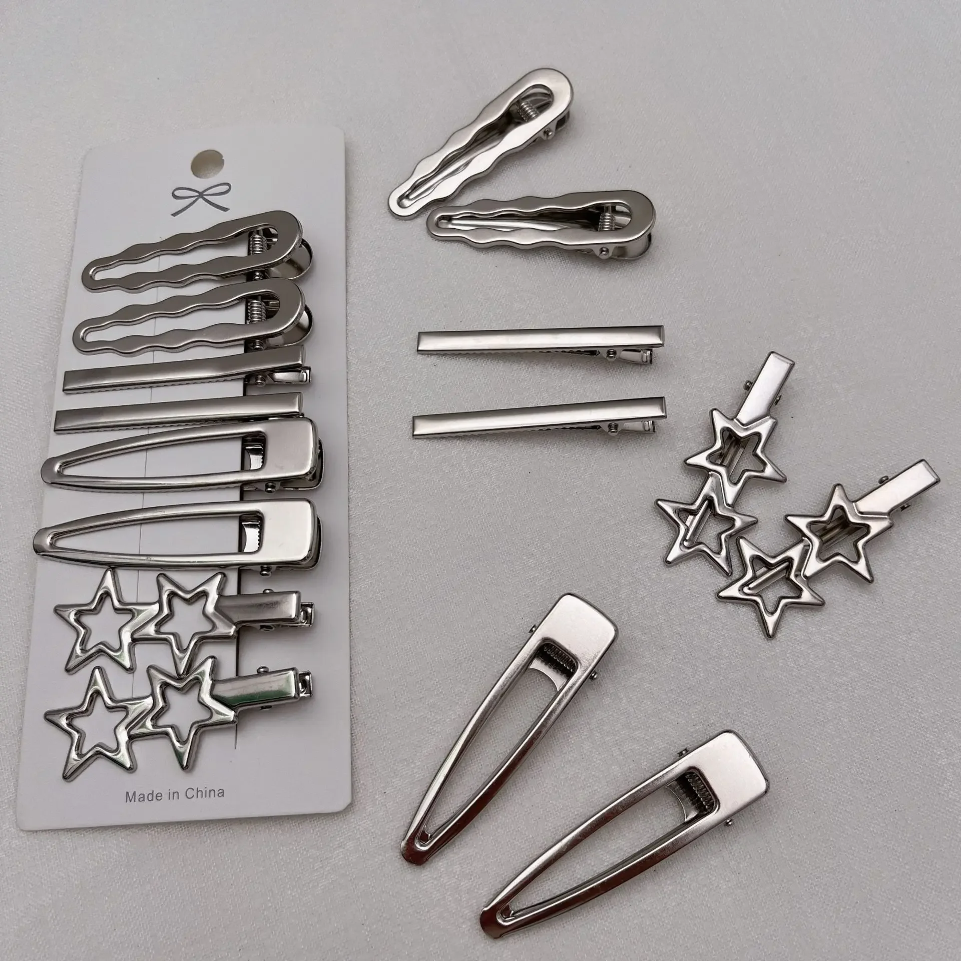 8Pcs Y2K Metal Hair Clips for Women Exquisite Duckbill Clip Girls Hairpins Side Bangs Barrettes Hairclip Girls Hair Styling Tool