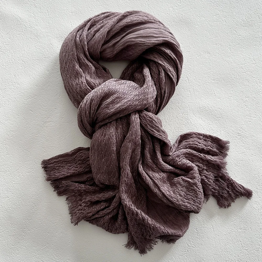 Autumn Winter Cotton Linen Men Scarf Soft Warm Neckerchief Short Tassel Scarves Casual Male Accessories Bufandas Shawls