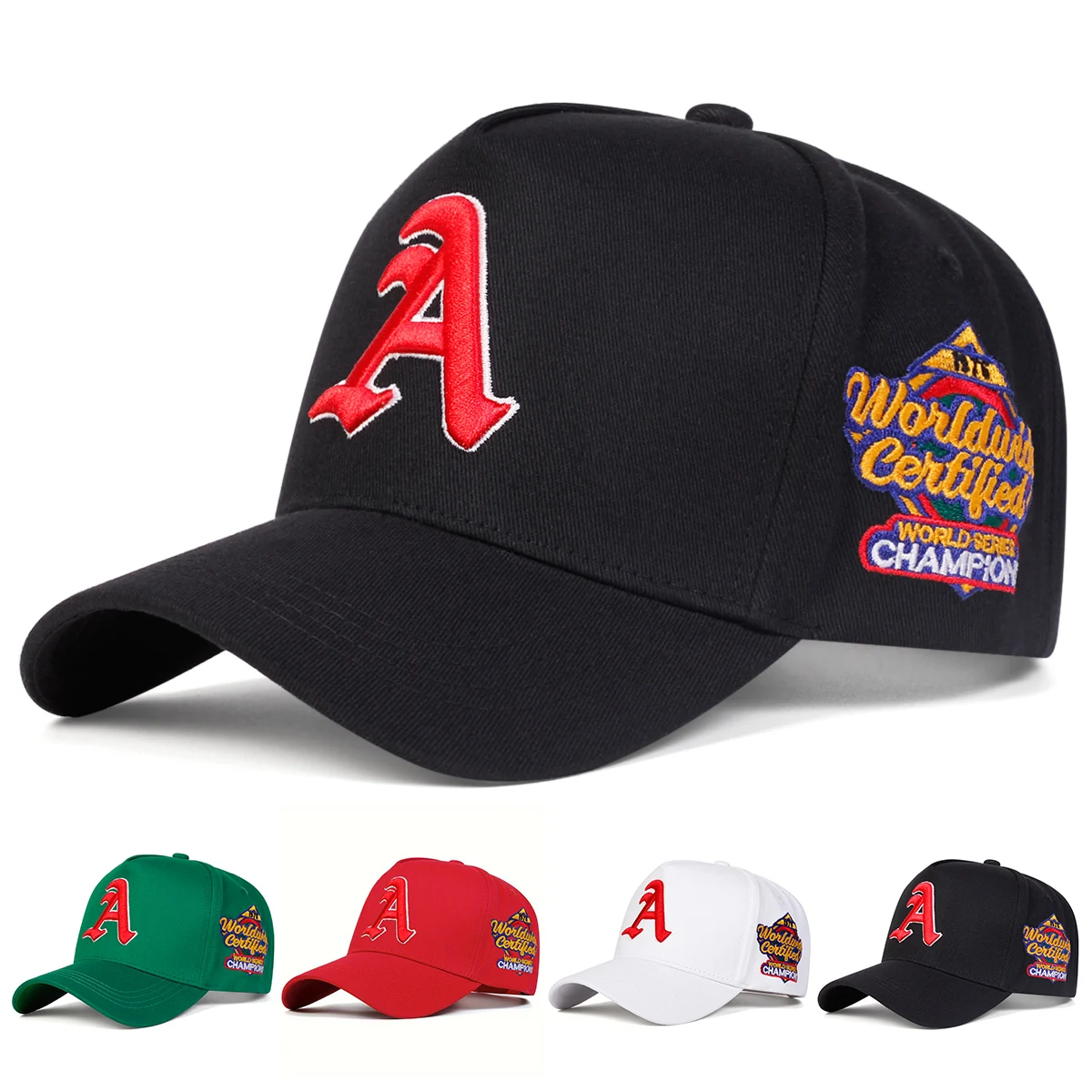 Unisex Gothic Letter A Embroidery Baseball Caps Spring and Autumn Outdoor Adjustable Casual Hats Hip Hop Hat Sunscreen Hat